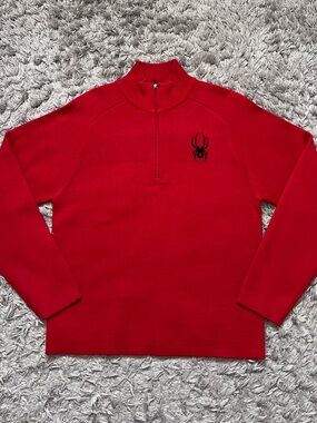 Spyder Wool Red Half-Zip Sweater
